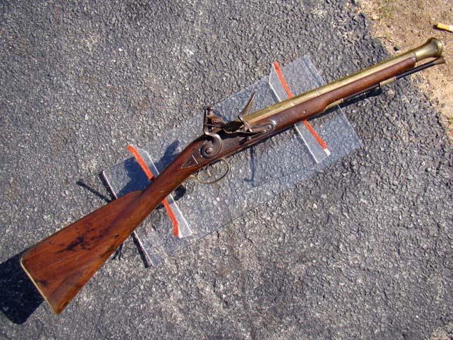 A Flintlock brass barreled blunderbuss made in 1793 for The Reverand Dr. Samuel Horsley, Lord Bishop of Rochester and Dean of Westminster.